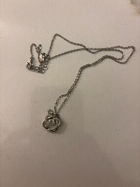 Elegant Silver Crystal Pendant Necklace - Women's Jewelry